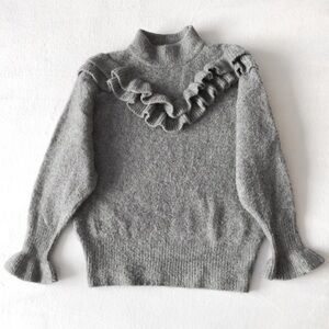 ZARA Ruffled bib Knit Sweater